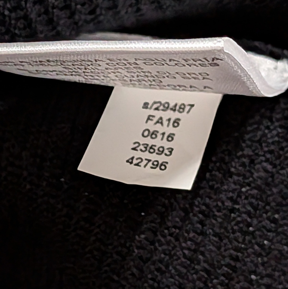 Charter Club Cardigan Sweater Black TexturedOpen Front Cropped‎ Size M - Picture 16 of 16